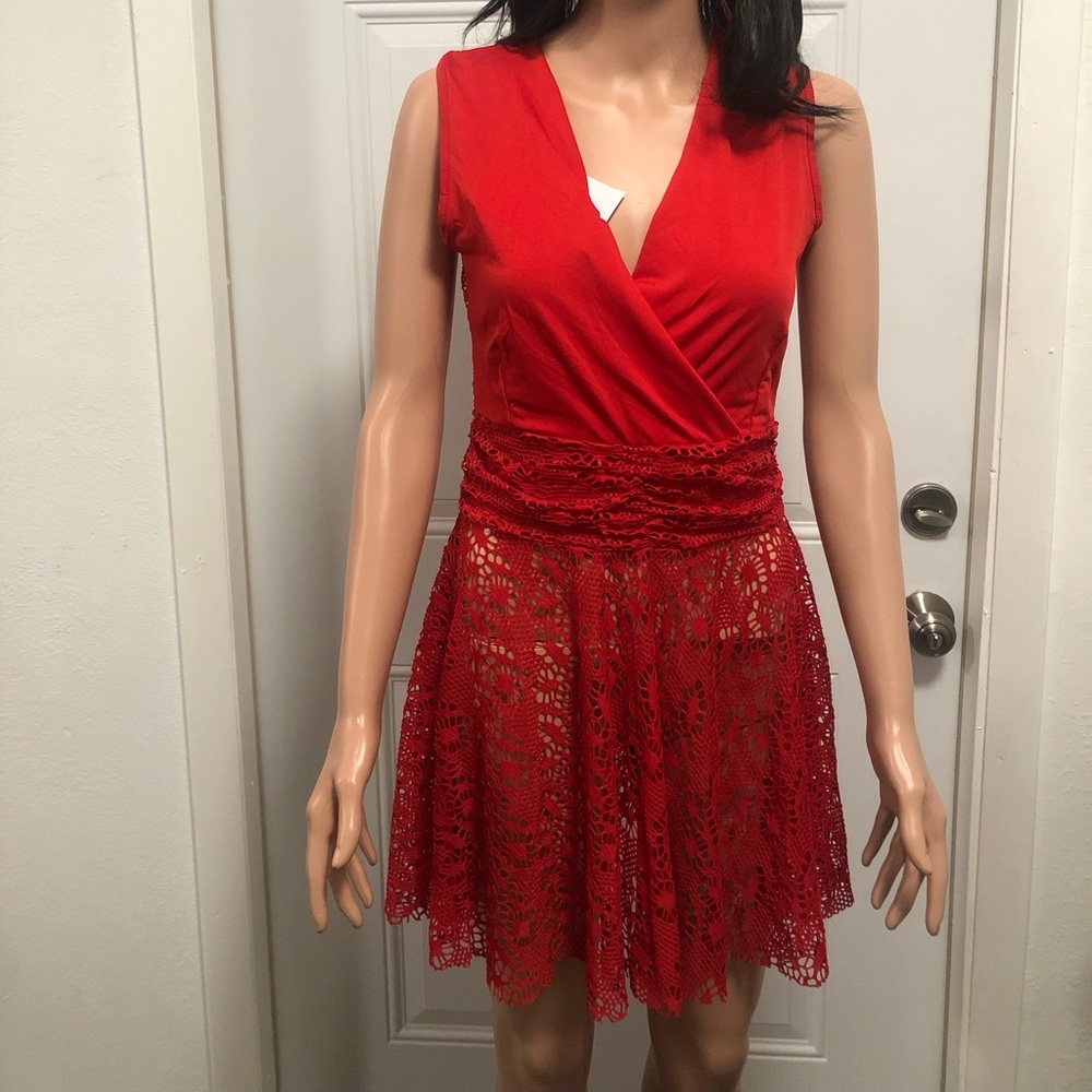 Red sexy see through Lingerie Dress